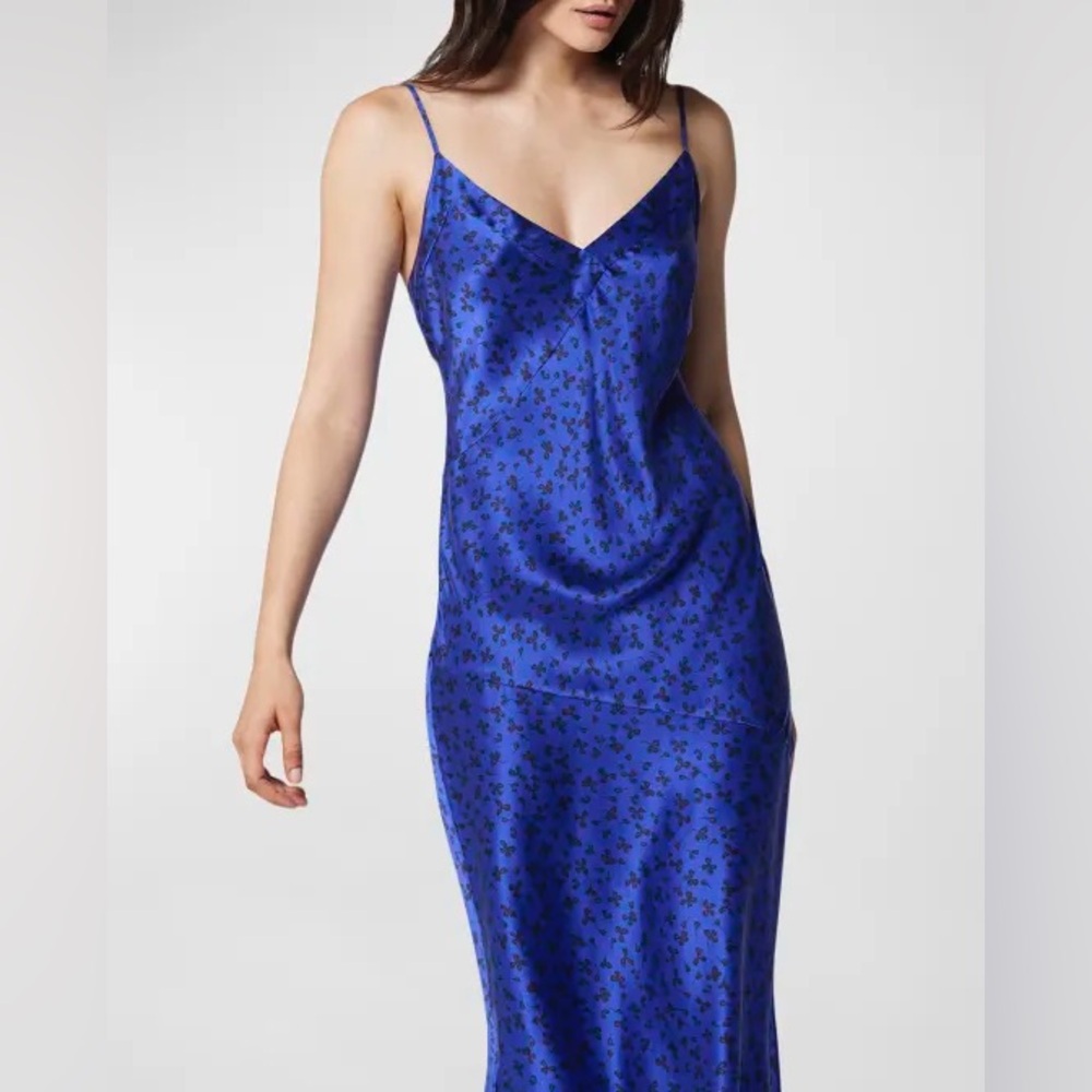 Equipment Arles 100% Silk Satin Slip Dress Size 8